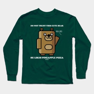 Cute Bear Untrusty Long Sleeve T-Shirt
